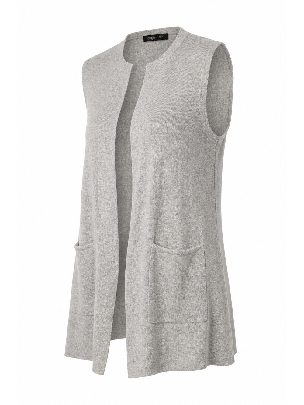 August Silk Women's Gray Cardigan Sweater Size S